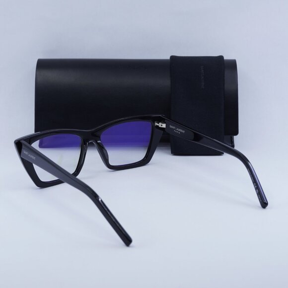 Saint Laurent SL276 MICA 025 Cat Eye Sunglasses - Black/Clear - Picture 12 of 12